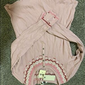 Lucky brand embroidered top